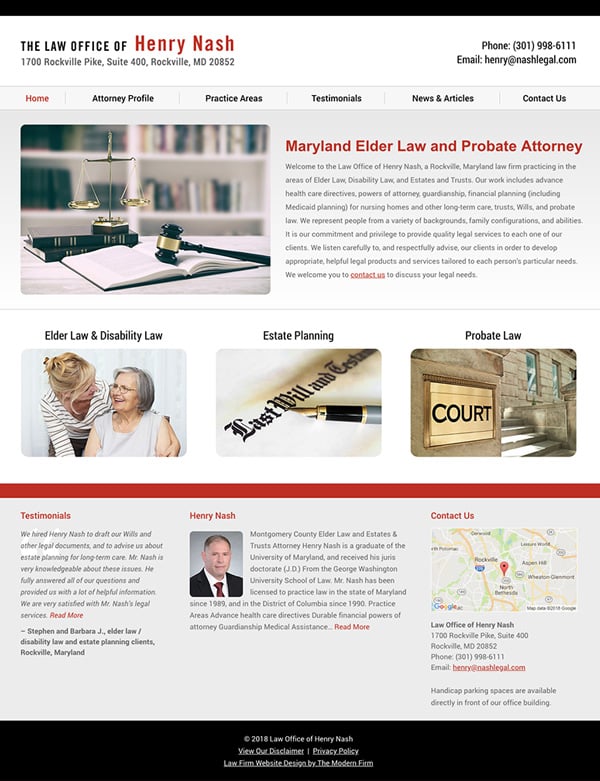 Law Firm Website Design for Law Office of Henry Nash