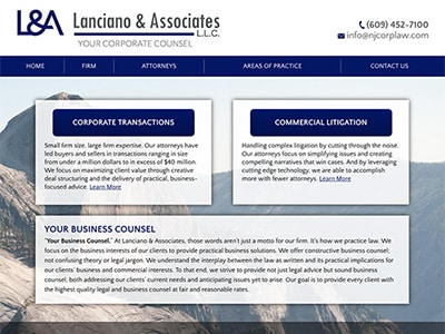 Law Firm Website design for Lanciano & Associates, L.…