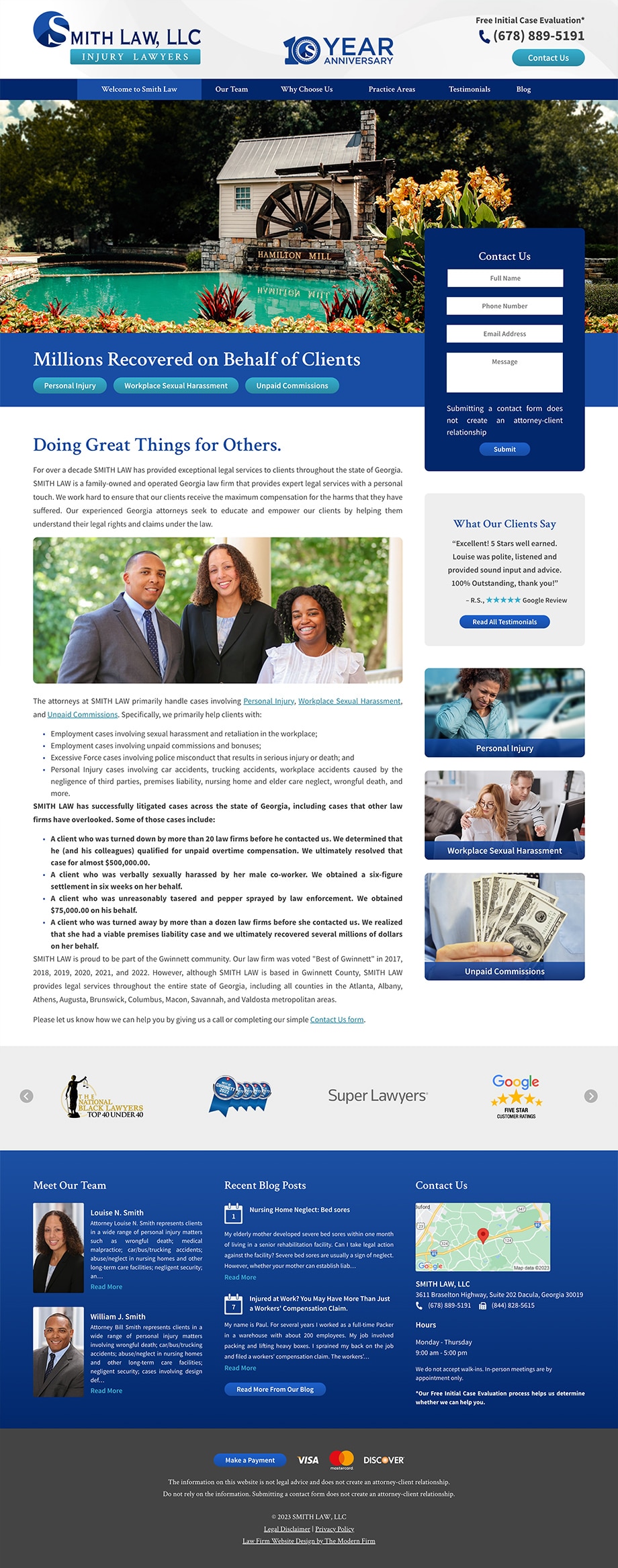 Law Firm Website Design for SMITH LAW, LLC