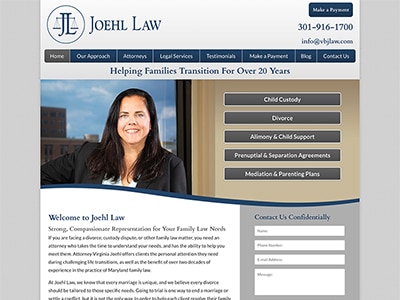 Law Firm Website design for Joehl Law