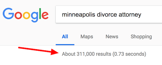 Google Search Results Total