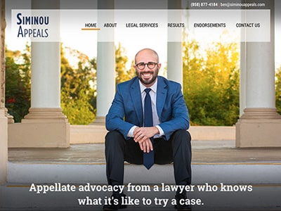 Law Firm Website design for Siminou Appeals, Inc.