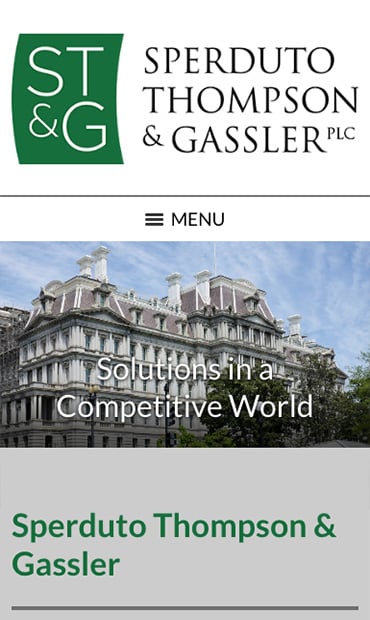 Responsive Mobile Attorney Website for Sperduto Thompson & Gassler PLC