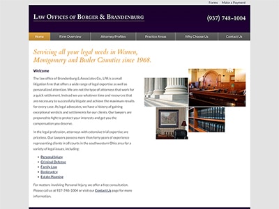 Law Firm Website design for The Law Offices of Borger…