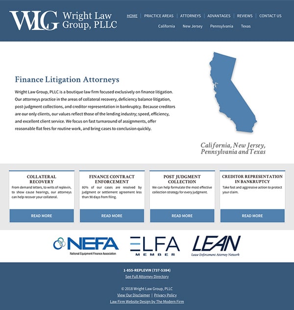 Law Firm Website Design for Wright Law Group, PLLC