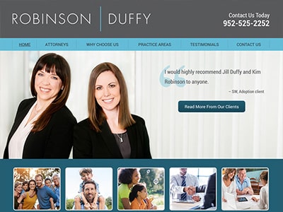 Law Firm Website design for Robinson Duffy