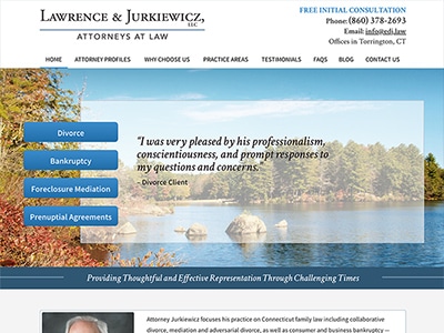 Law Firm Website design for Lawrence & Jurkiewicz, LL…