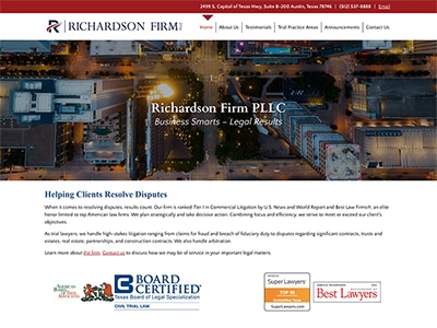 Law Firm Website design for James M. Richardson