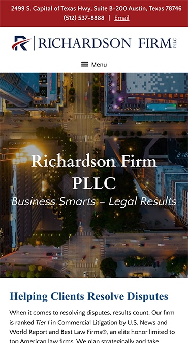 Responsive Mobile Attorney Website for James M. Richardson