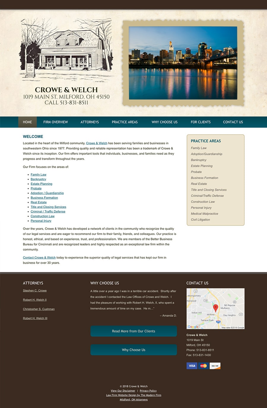 Law Firm Website Design for Crowe & Welch