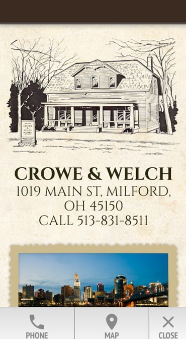 Responsive Mobile Attorney Website for Crowe & Welch