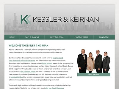 Law Firm Website design for Kessler & Keirnan, P.C.