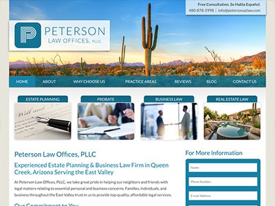 Law Firm Website design for Peterson Law Offices, PLL…