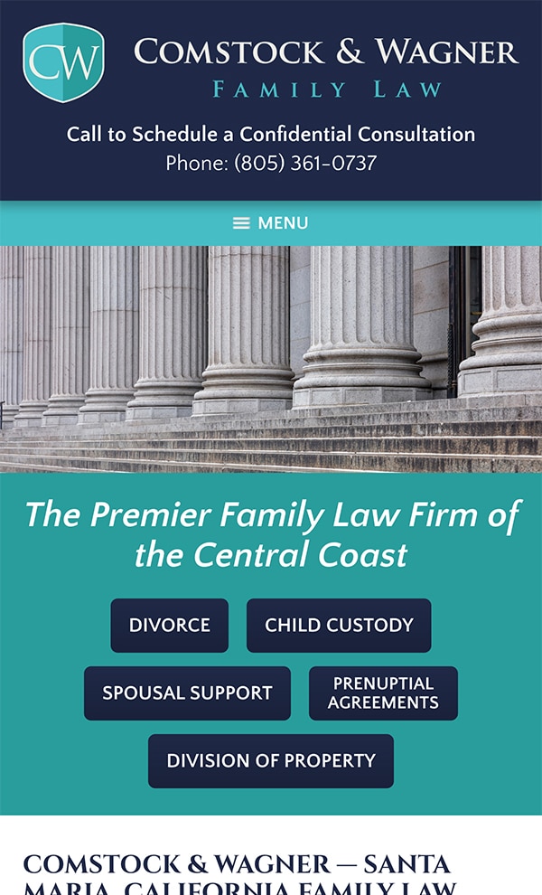 Mobile Friendly Law Firm Webiste for Comstock & Wagner