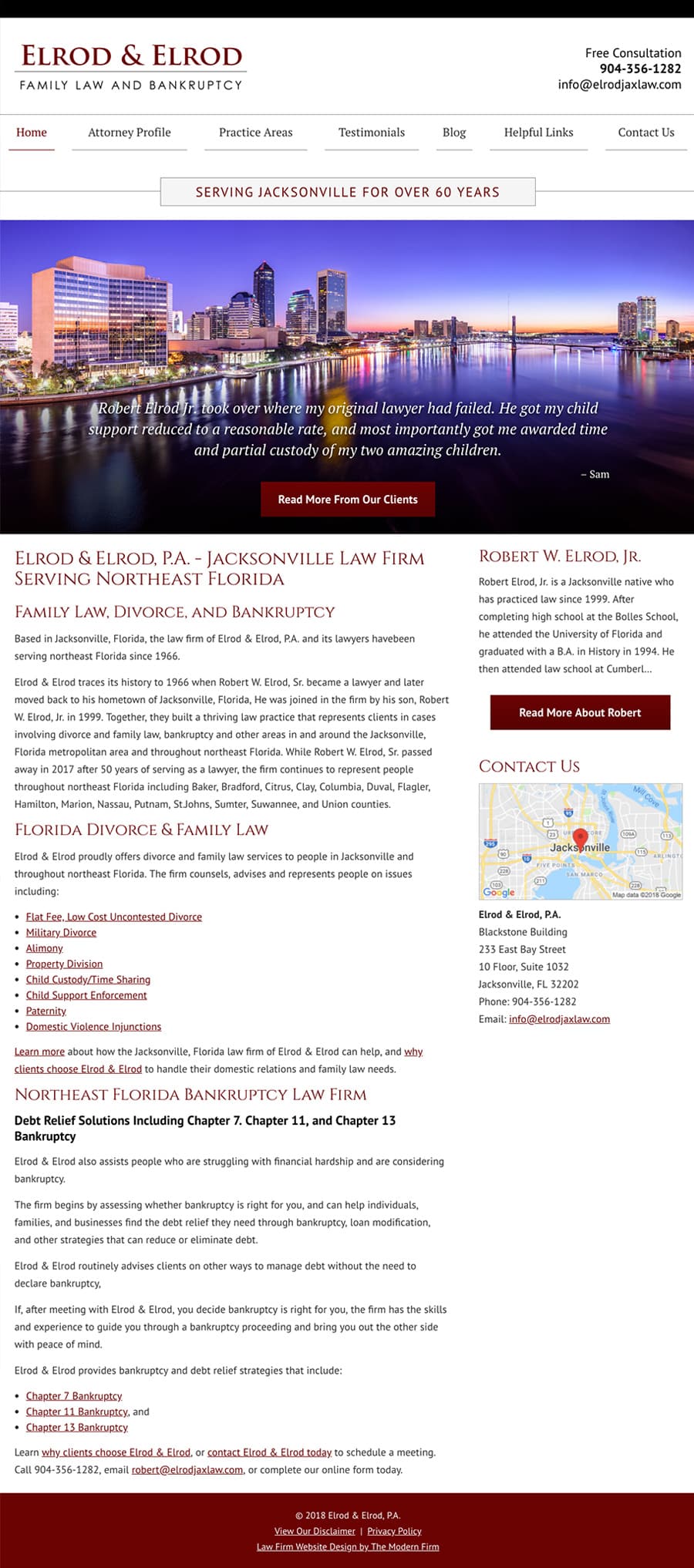 Law Firm Website Design for Elrod & Elrod, P.A.