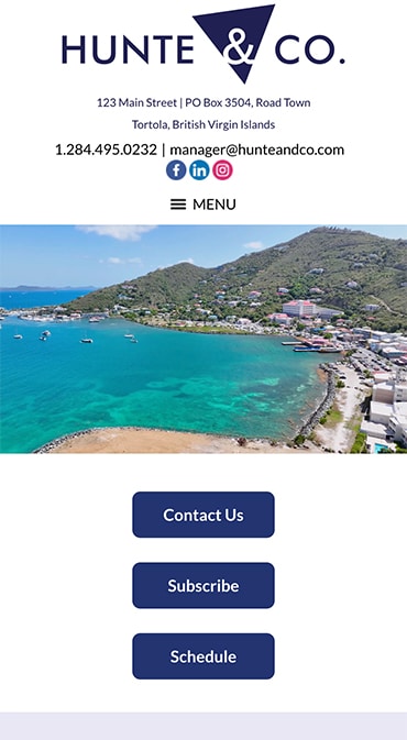 Responsive Mobile Attorney Website for Hunte & Co.