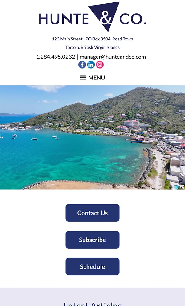 Mobile Friendly Law Firm Webiste for Hunte & Co.