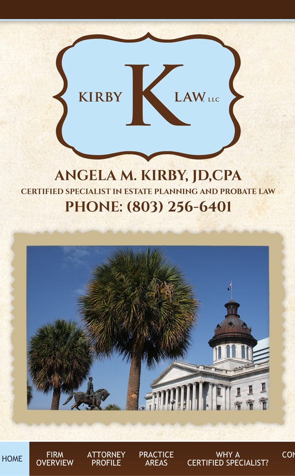 Mobile Friendly Law Firm Webiste for Kirby Law, LLC