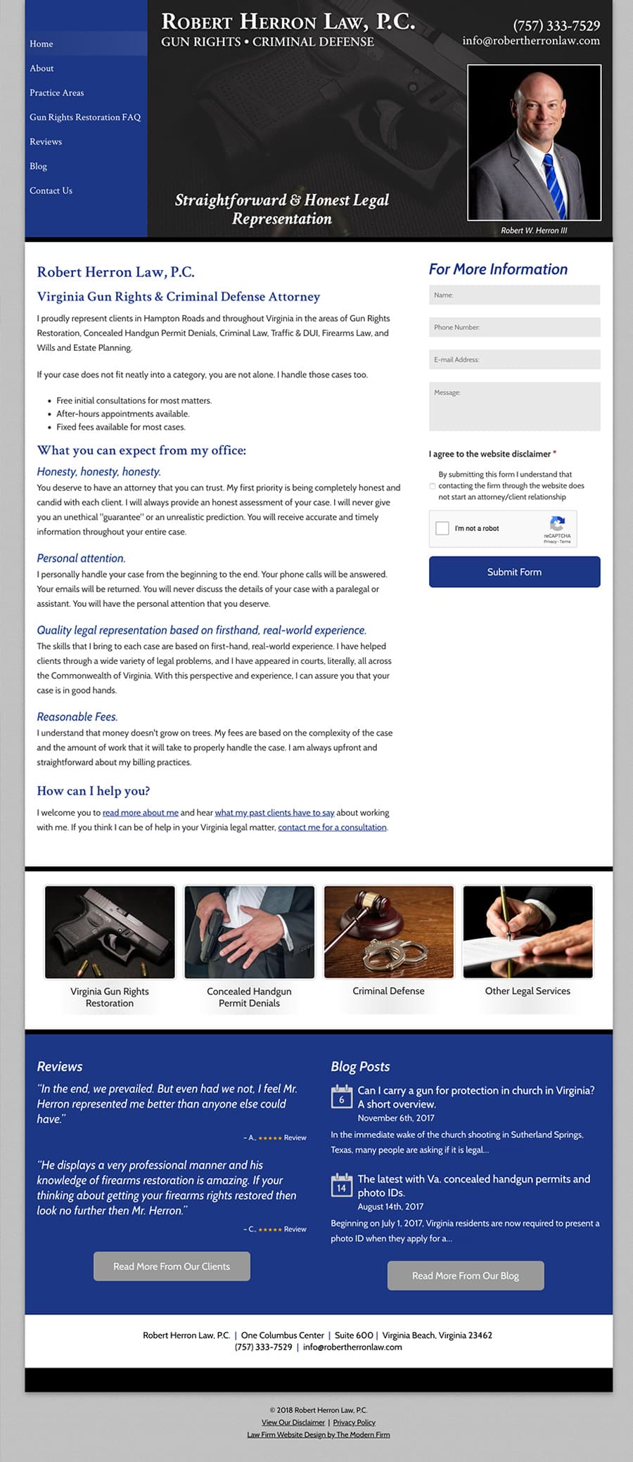 Law Firm Website Design for Robert Herron Law, P.C.