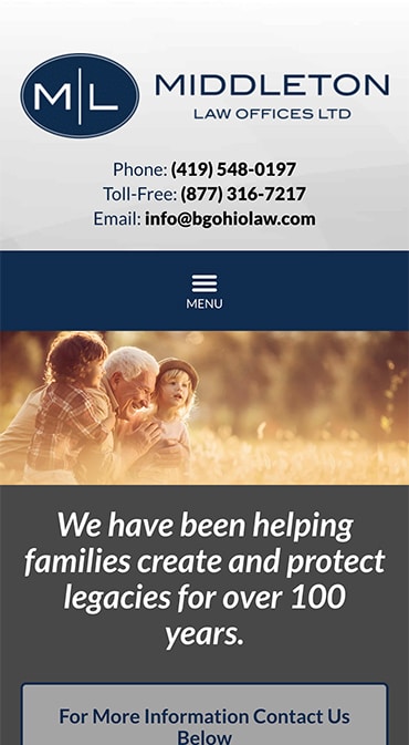 Responsive Mobile Attorney Website for Middleton Law Offices, Ltd.