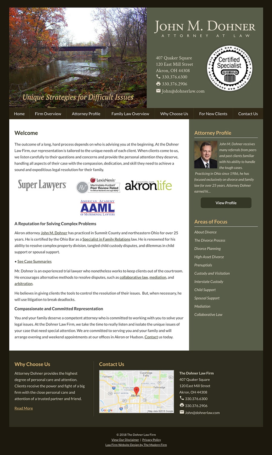 Law Firm Website Design for John M. Dohner