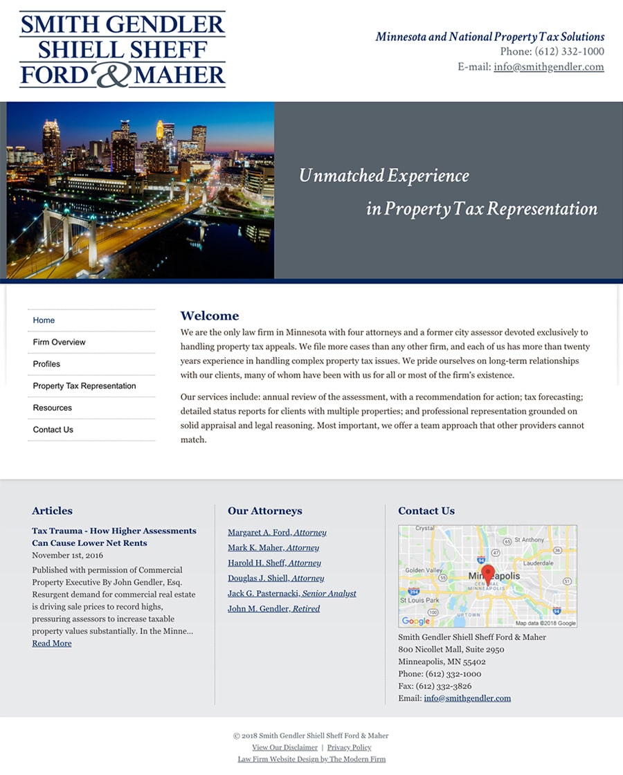 Law Firm Website Design for Smith Gendler, P.A.