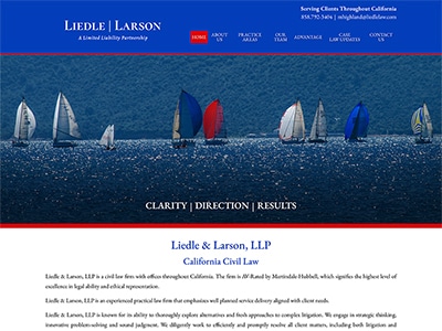 Law Firm Website design for Liedle & Larson, LLP