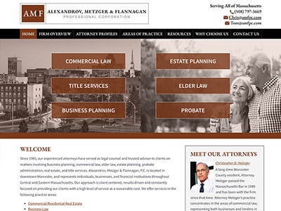 Law Firm Website design for Alexandrov, Metzger & Fla…