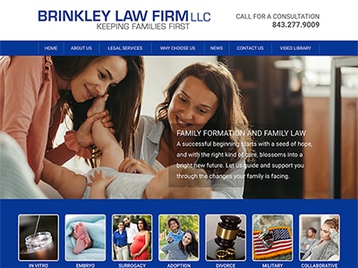 Law Firm Website design for Brinkley Law Firm LLC