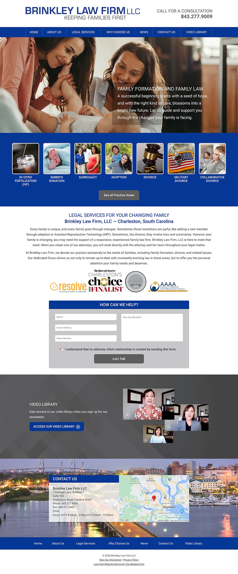 Law Firm Website Design for Brinkley Law Firm LLC