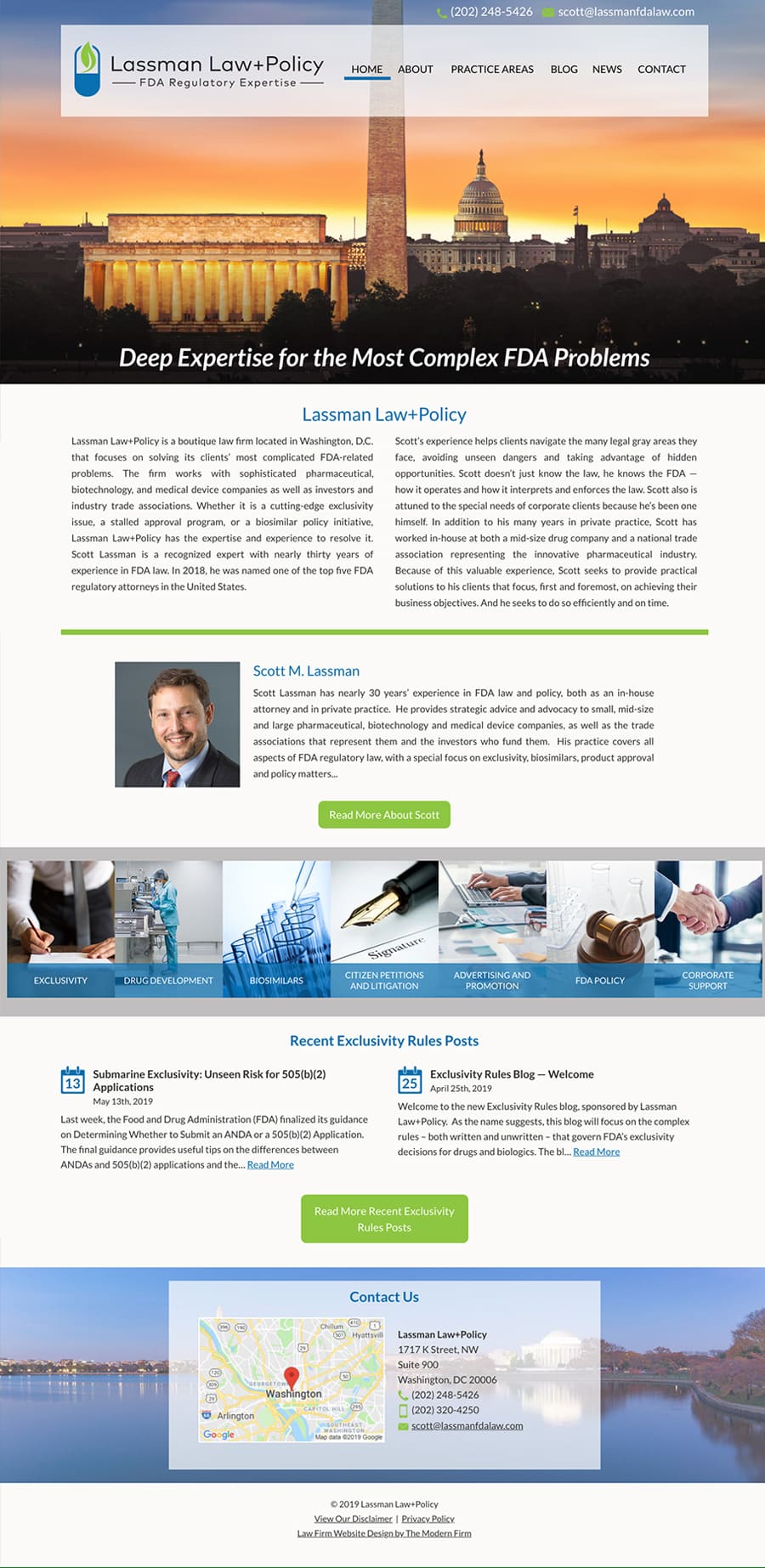 Law Firm Website Design for Lassman Law+Policy