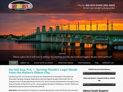 Law Firm Website design for My DUI Guy, P.A.