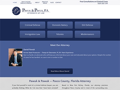 Law Firm Website design for Law Offices of Pawuk & Pa…