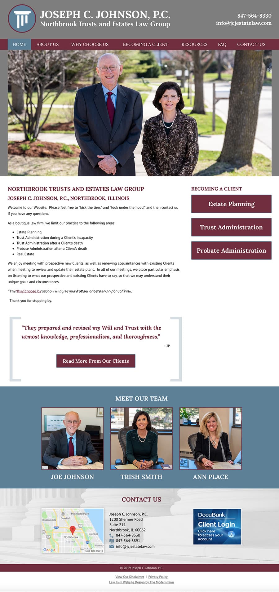 Law Firm Website Design for Joseph C. Johnson, P.C.