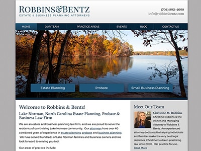 Law Firm Website design for Robbins & Bentz