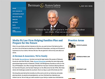 Law Firm Website design for Berman & Associates