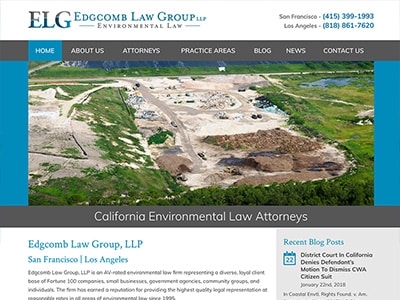 Law Firm Website design for Edgcomb Law Group LLP