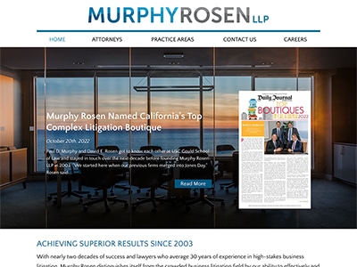 Law Firm Website design for Murphy Rosen LLP