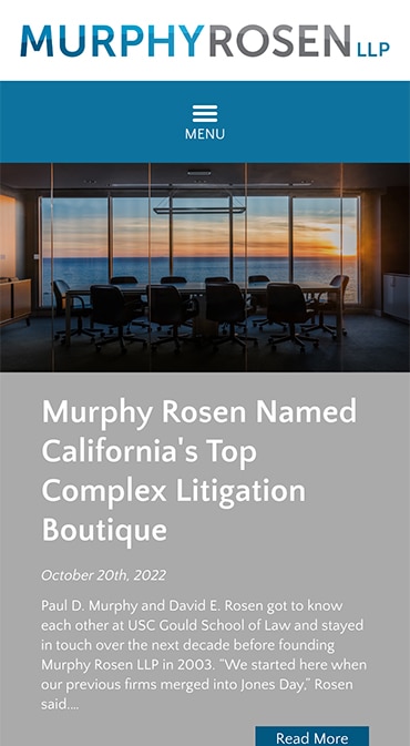 Responsive Mobile Attorney Website for Murphy Rosen LLP