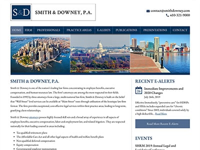 Law Firm Website design for Smith & Downey, P.A.