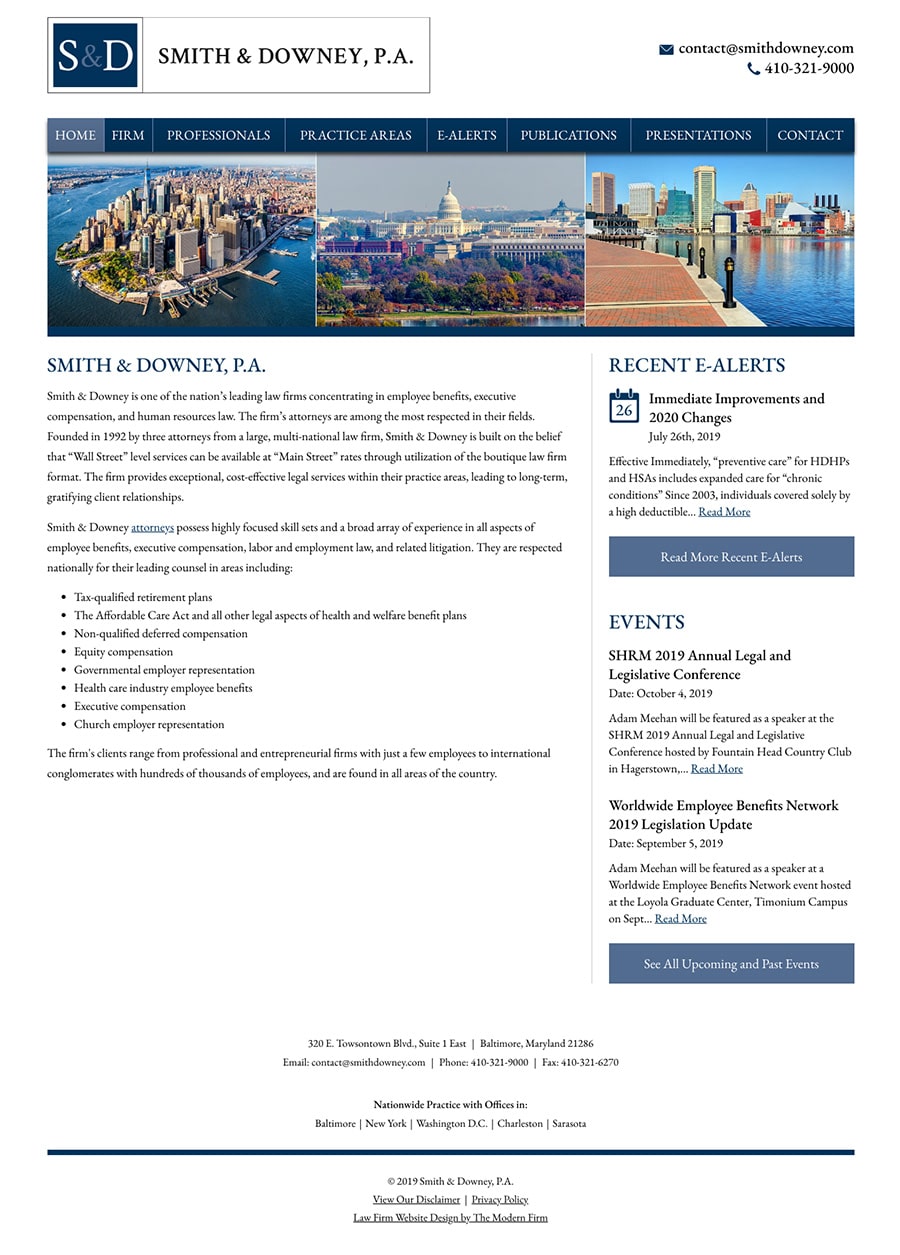 Law Firm Website Design for Smith & Downey, P.A.