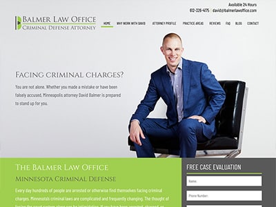 Law Firm Website design for Balmer Law Office, PLLC