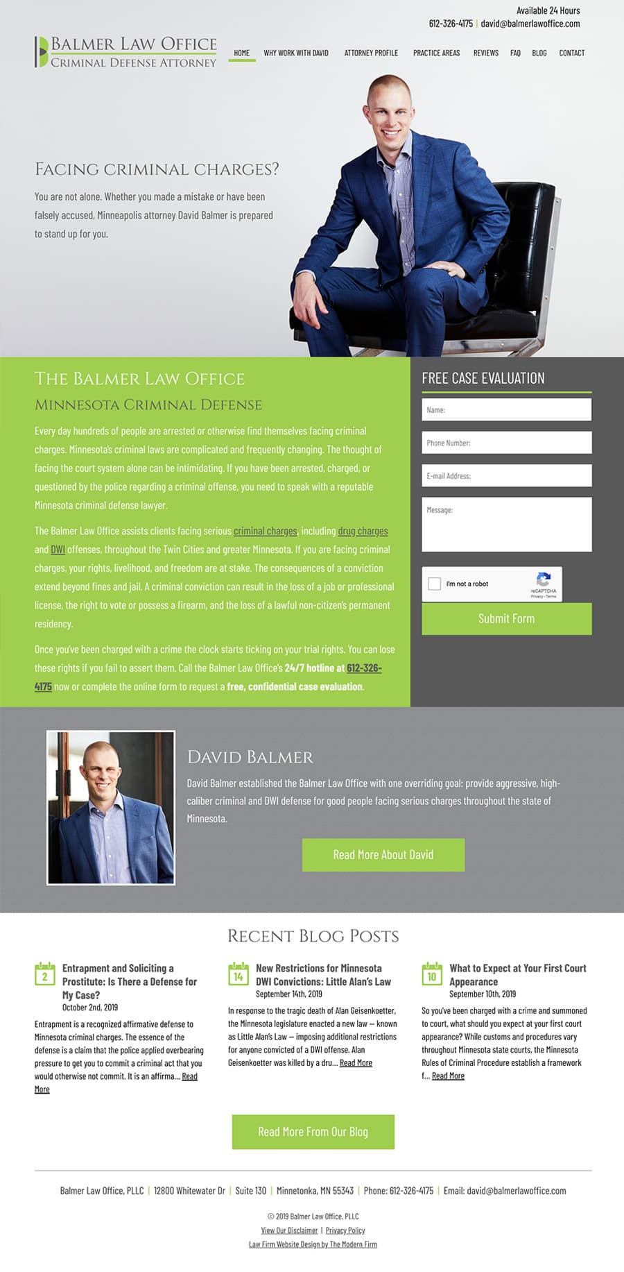 Law Firm Website Design for Balmer Law Office, PLLC