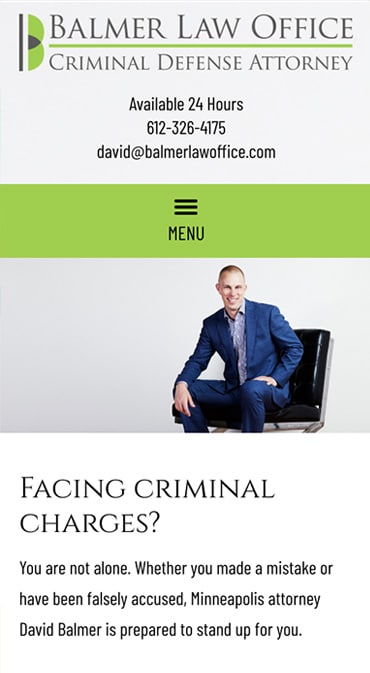 Responsive Mobile Attorney Website for Balmer Law Office, PLLC