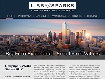 Law Firm Website design for Libby Sparks Willis Starn…