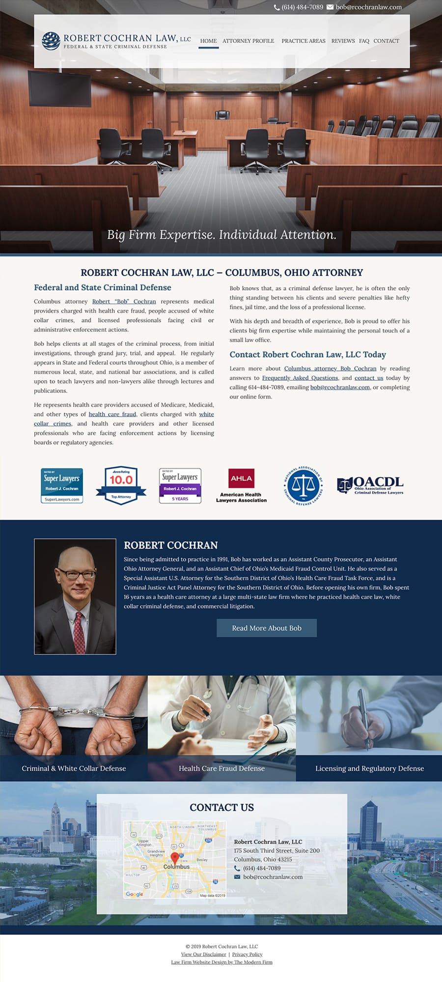 Law Firm Website Design for Robert Cochran Law, LLC