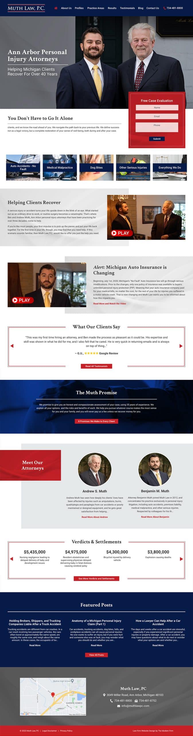 Law Firm Website Design for Muth Law, PC