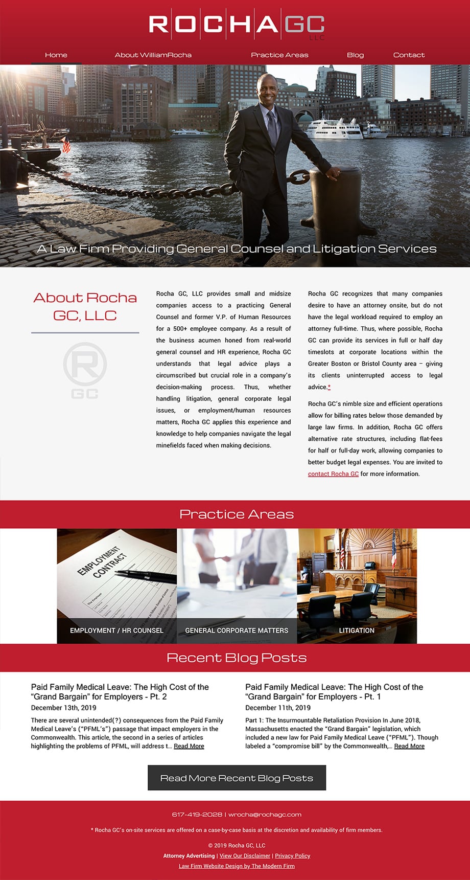 Law Firm Website Design for Rocha GC, LLC