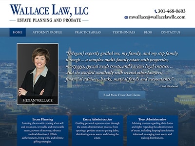 Law Firm Website design for Wallace Law, LLC