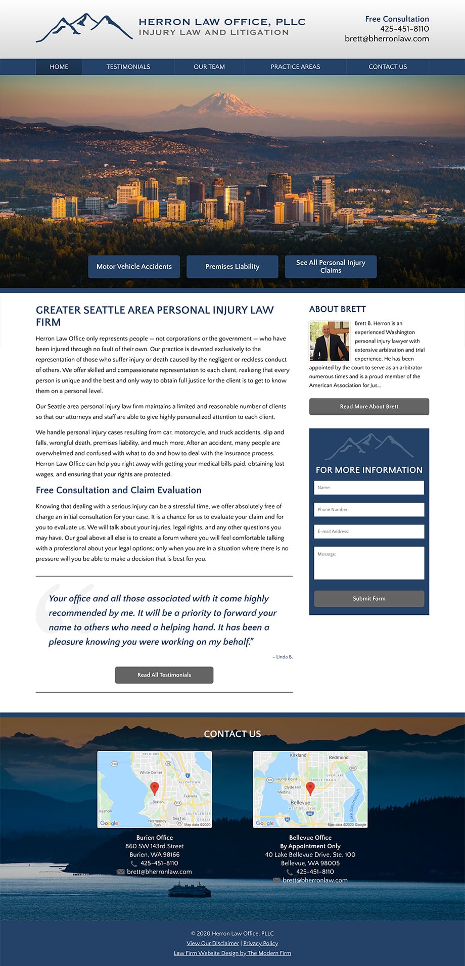 Law Firm Website Design for Herron Law Office, PLLC